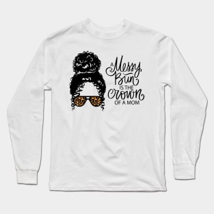 Messy Bun Crown Long Sleeve T-Shirt